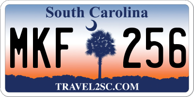 SC license plate MKF256