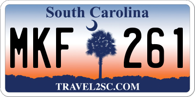 SC license plate MKF261
