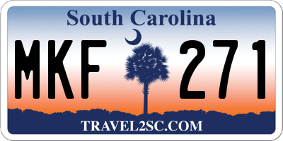 SC license plate MKF271