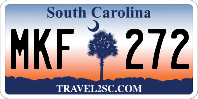 SC license plate MKF272