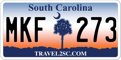 SC license plate MKF273