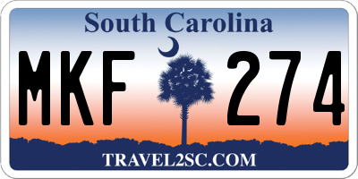 SC license plate MKF274