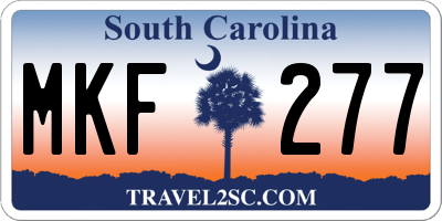 SC license plate MKF277