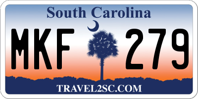 SC license plate MKF279