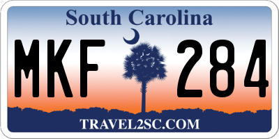 SC license plate MKF284