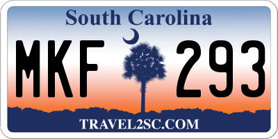 SC license plate MKF293