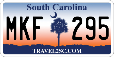 SC license plate MKF295