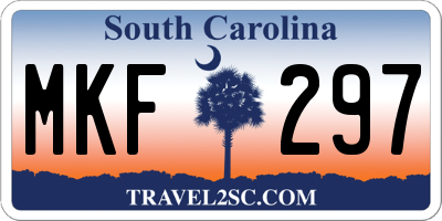 SC license plate MKF297
