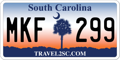 SC license plate MKF299