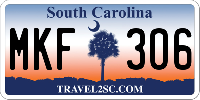 SC license plate MKF306