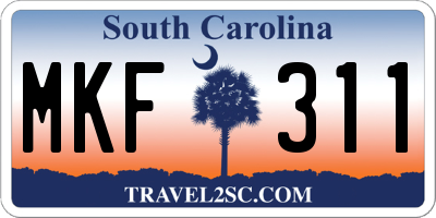 SC license plate MKF311