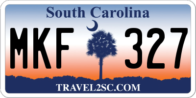 SC license plate MKF327