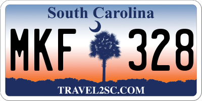 SC license plate MKF328