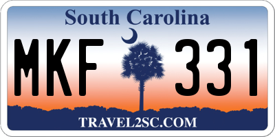 SC license plate MKF331