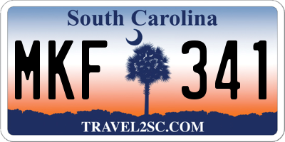 SC license plate MKF341