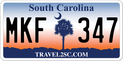 SC license plate MKF347