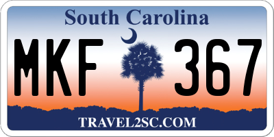 SC license plate MKF367