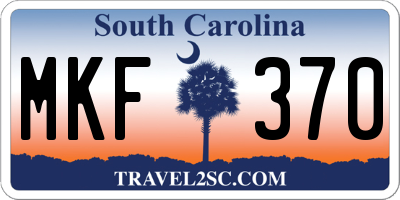SC license plate MKF370