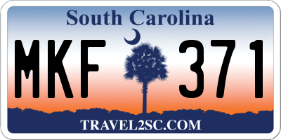 SC license plate MKF371