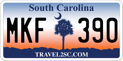 SC license plate MKF390