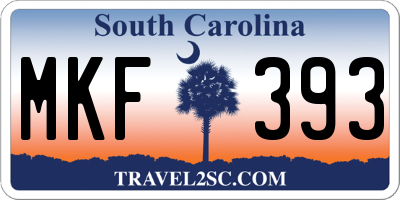 SC license plate MKF393