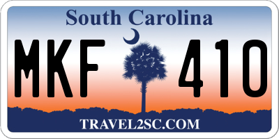 SC license plate MKF410