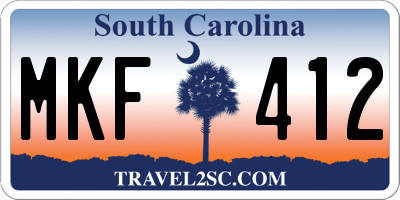 SC license plate MKF412