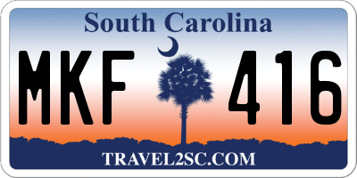 SC license plate MKF416
