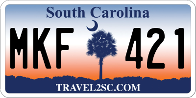 SC license plate MKF421