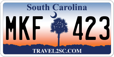 SC license plate MKF423