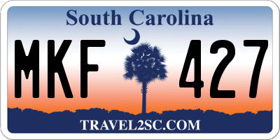 SC license plate MKF427