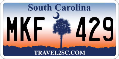 SC license plate MKF429