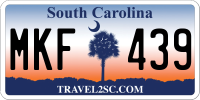 SC license plate MKF439