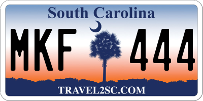 SC license plate MKF444