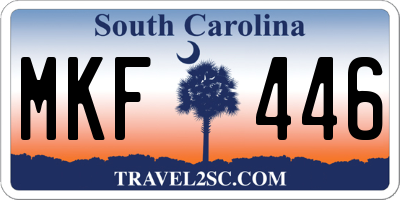 SC license plate MKF446