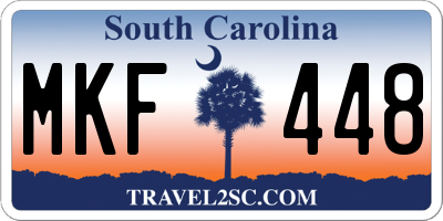 SC license plate MKF448