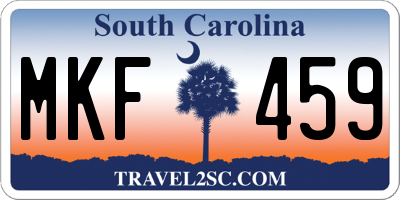 SC license plate MKF459