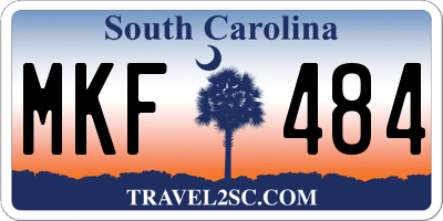 SC license plate MKF484