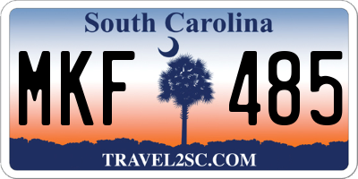SC license plate MKF485
