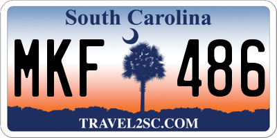SC license plate MKF486