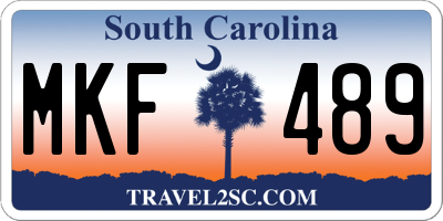 SC license plate MKF489