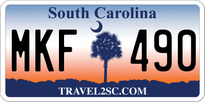 SC license plate MKF490