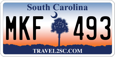 SC license plate MKF493