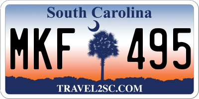 SC license plate MKF495