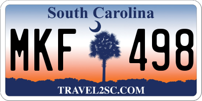 SC license plate MKF498