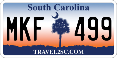 SC license plate MKF499