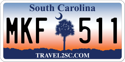 SC license plate MKF511