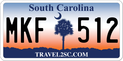 SC license plate MKF512