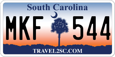 SC license plate MKF544