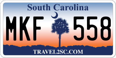 SC license plate MKF558